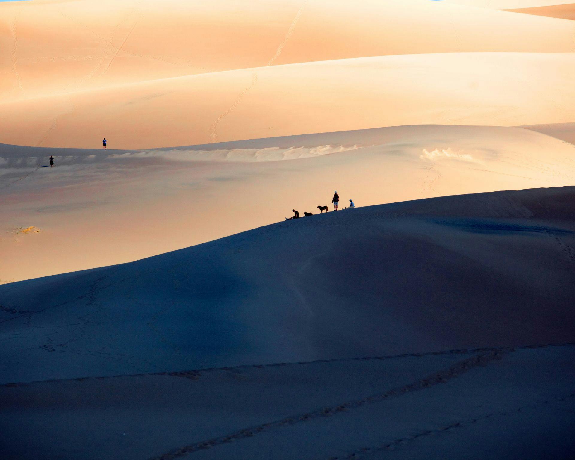 Sandboarding at the Great Sand Dunes National Park.